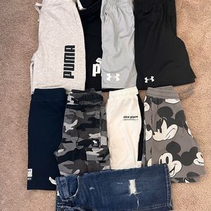 9 pairs of Boys shorts- Size 9/10, M, 1 Zara denim shorts size 10